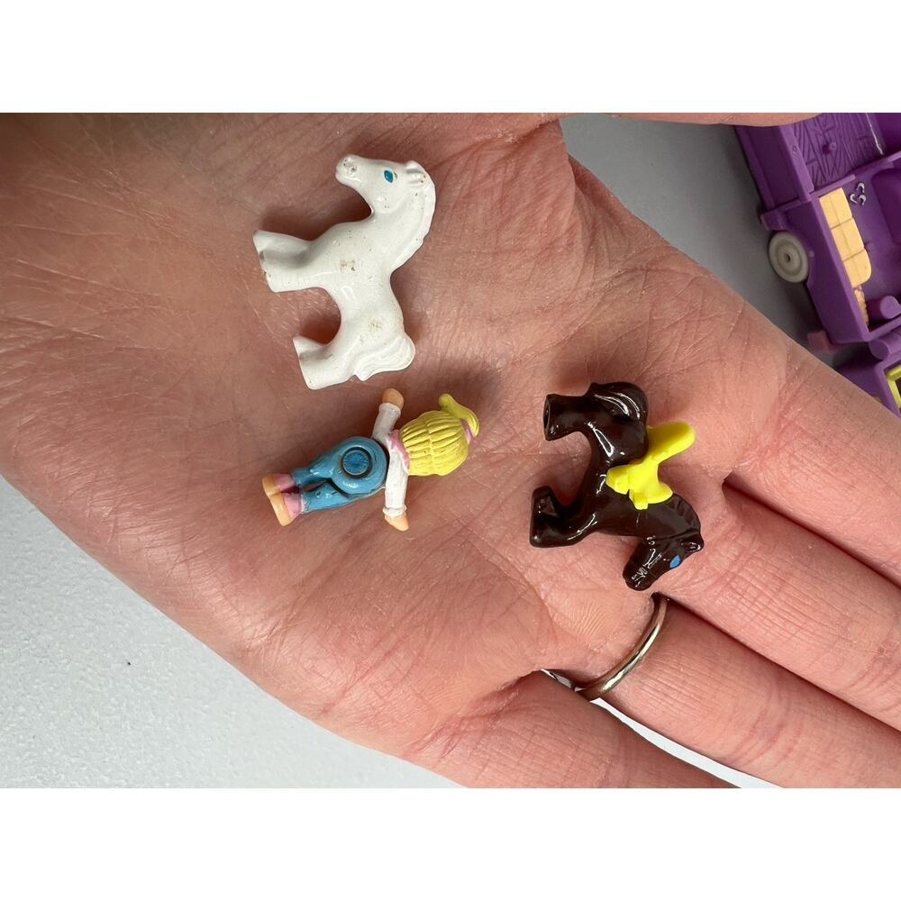 Vintage 1994 Polly Pocket Stable On The Go Playsets Bluebird Toy Horses Lot - Picture 3 of 11